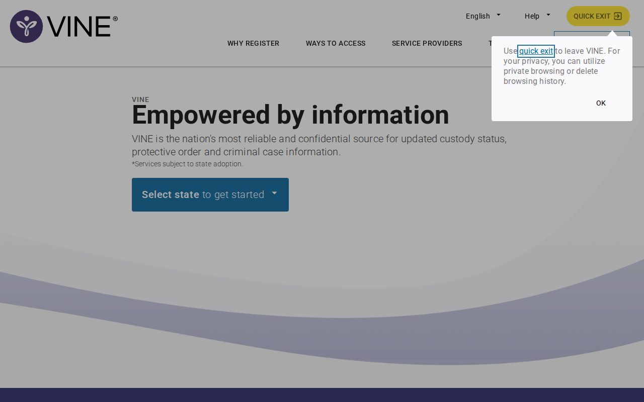 Union County VINELink release check Kentucky selection and offender search